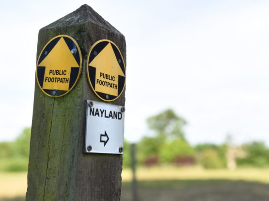 Close up of Public Footpath sign