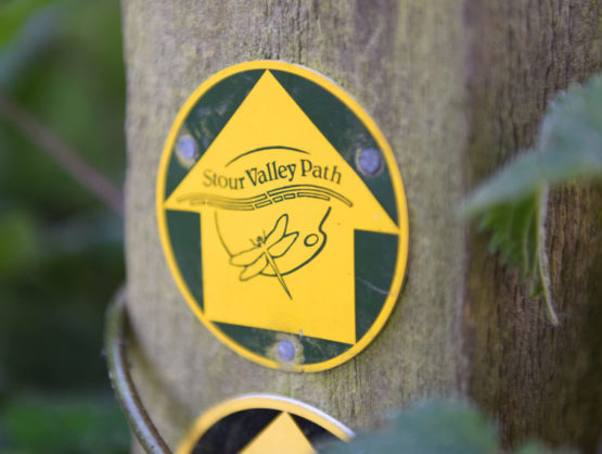 Close up of Stour Valley Path sign